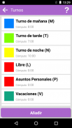 MiPlanilla (turnos de trabajo) screenshot 2