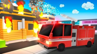 Cube Fire Truck: Firefighter screenshot 2