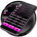 Dialer Gloss Black Pink Theme