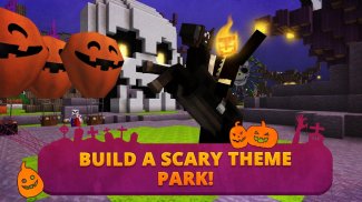 Scary Theme Park Craft: Ghost Roller Coaster Games screenshot 1