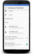 완전 배터리 및 도난 경보 screenshot 3
