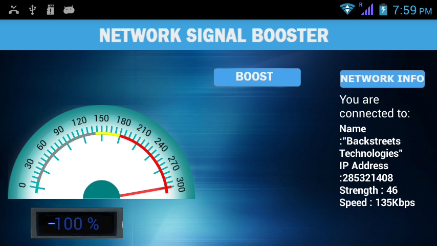 Программа network signal booster для усиления сигнала на андроид