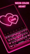 Neon Color Heart Keyboard screenshot 2