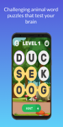 Animal word puzzle game screenshot 1