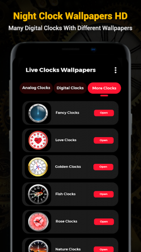 clock wallpaper for mobile software