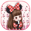 Lovely Bowknot Girl Keyboard Theme Icon