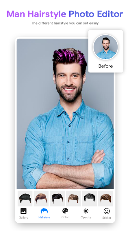 Men Hairstyle And Beard Editor Android Download for Free - LD SPACE