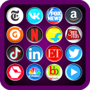 Webbrowser: Alle Social Media Shopping & News App