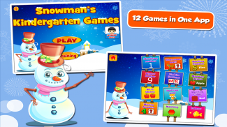有趣的雪人幼儿园游戏 screenshot 0