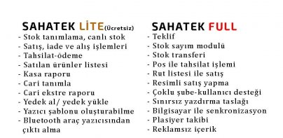 SAHATEK Mobil Satış