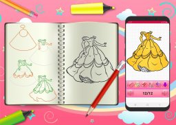 Learn To Draw Princess Dress Step By Step screenshot 5