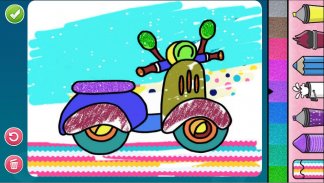 Glitter Coloring Book For Kids - Vehicles screenshot 7