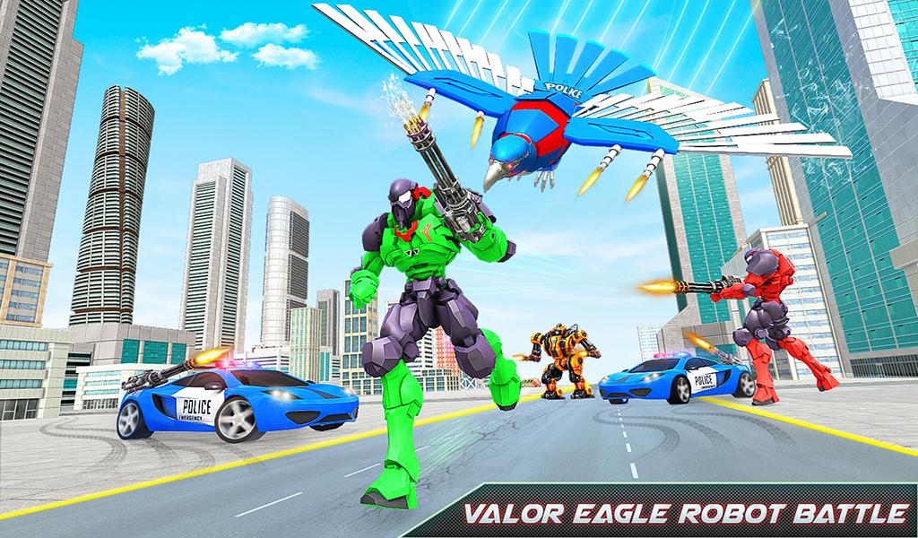 US Police Transform Robot Car Cop Eagle game 1.4.3 Muat turun APK 