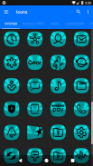 Cyan and Black Icon Pack Free screenshot 10