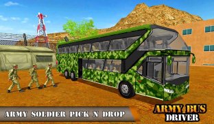 Xe buýt quân đội lái xe - vận chuyển huấn luyện screenshot 12
