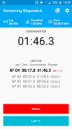 Swimming Stopwatch (Lap counter) screenshot 0