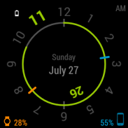 Chrono Watch Face for Wear screenshot 0