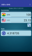 US Dollar to Ghanaian Cedi screenshot 1