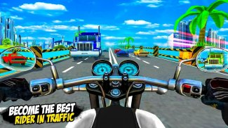 公路摩托自行车骑行-赛车狂热 screenshot 0