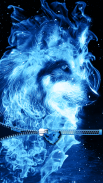 Ice and Fire Wolf Screen Locker Zipper screenshot 5