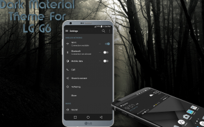 Dark Material Theme For LG G6 screenshot 2