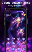 Thème papillon brillant et coloré pour Galaxy M20 screenshot 1
