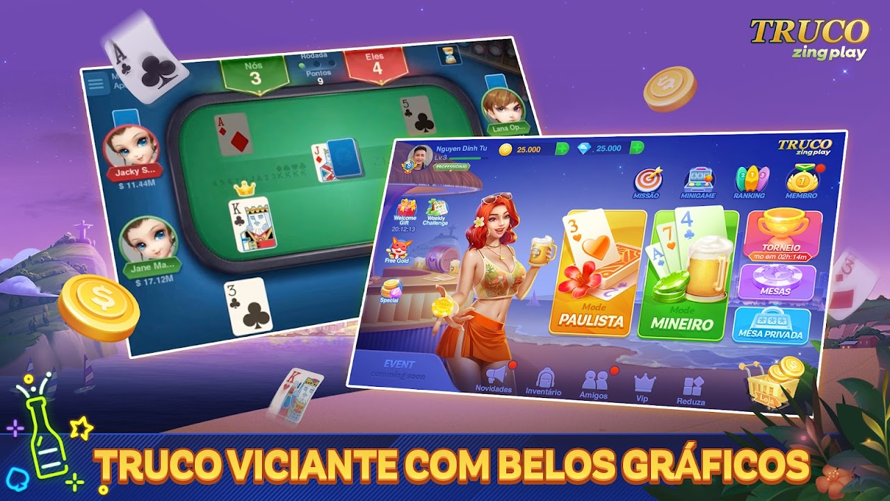 Truco ZingPlay: Jogo de cartas online grátis para Android - Download