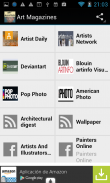 Art magazines RSS reader screenshot 1