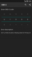 OBD2 trouble code database screenshot 1