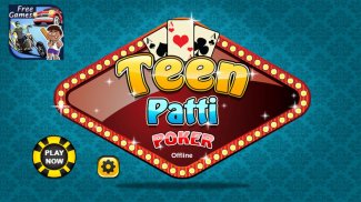 Teen Patti poker offline screenshot 0