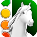 Horse Coloring Book 3D Icon