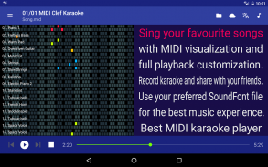 MIDI Clef Karaoke Player screenshot 17