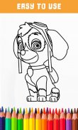 Paw Pups - Coloring Pages Cartoons Kids : Patrol Dogs screenshot 4