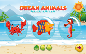 Puzzles for kids Ocean Animals screenshot 0