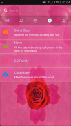Theme rose pink cute GO SMS screenshot 2