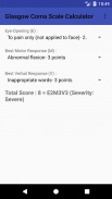 Glasgow Coma Scale (GCS) Calculator screenshot 2