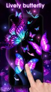Mariposa púrpura 3D Tema screenshot 0