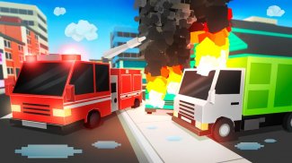 Cube Fire Truck: Firefighter screenshot 0