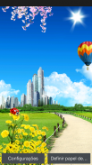 City blue sky Wallpaper HD screenshot 2