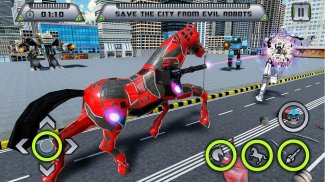 Real Horse Robot Transforming Games-Robot Shooting screenshot 0