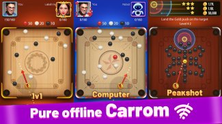 Carrom Lite-Board Offline Game screenshot 2