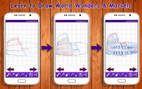 Learn to Draw World Wonders & Marvels screenshot 1