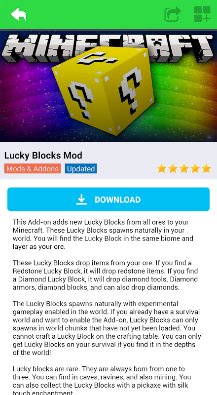 Lucky block mod APK for Android Download