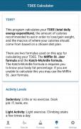 TDEE & Calorie Intake Calculator screenshot 1