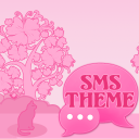 Cat Pink Theme GO SMS Pro