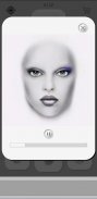 Download and color: Grayscale MakeUp Face Charts screenshot 1