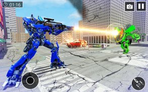 Police Car UK War Robot Games screenshot 2