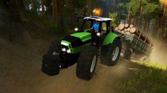 Drive Tractor Trolley Offroad 2021:3D Cargo Games screenshot 1