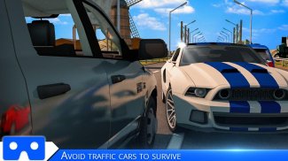 VR car racing simulation screenshot 2