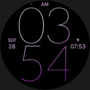 Soft Purple Line Watch Face screenshot 0